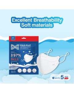 Fold Flat Masks Ear Loop ( 5 Pcs )
